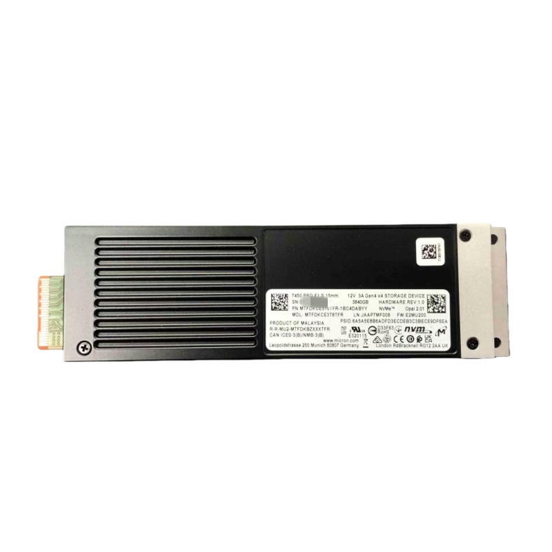 Unidad de estado sólido empresarial Micron MTFDKCE3T8TFR-1BC4DABYY original de 3,84 TB E1.S EDSFF para servidores, serie 7450, PCIe4 NVMe